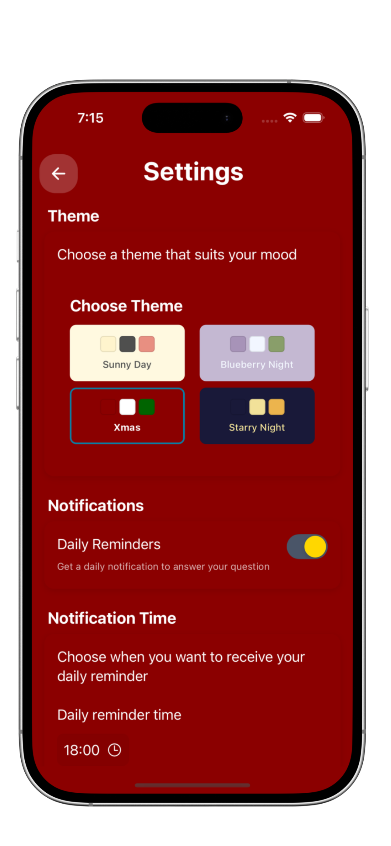 Inspiring Quotes screen